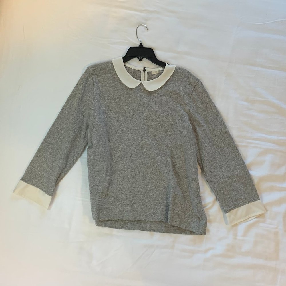 J. Crew Size (XL) Peter Pan Collar ZIp Back Neck